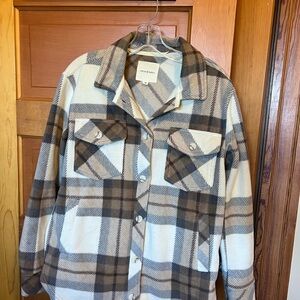 Thread & Supply  Button-Up Plaid Jacket